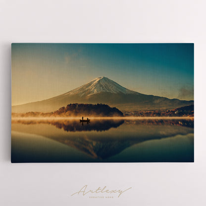 Mount Fuji and Lake Kawaguchiko at Sunrise Canvas Print ArtLexy   