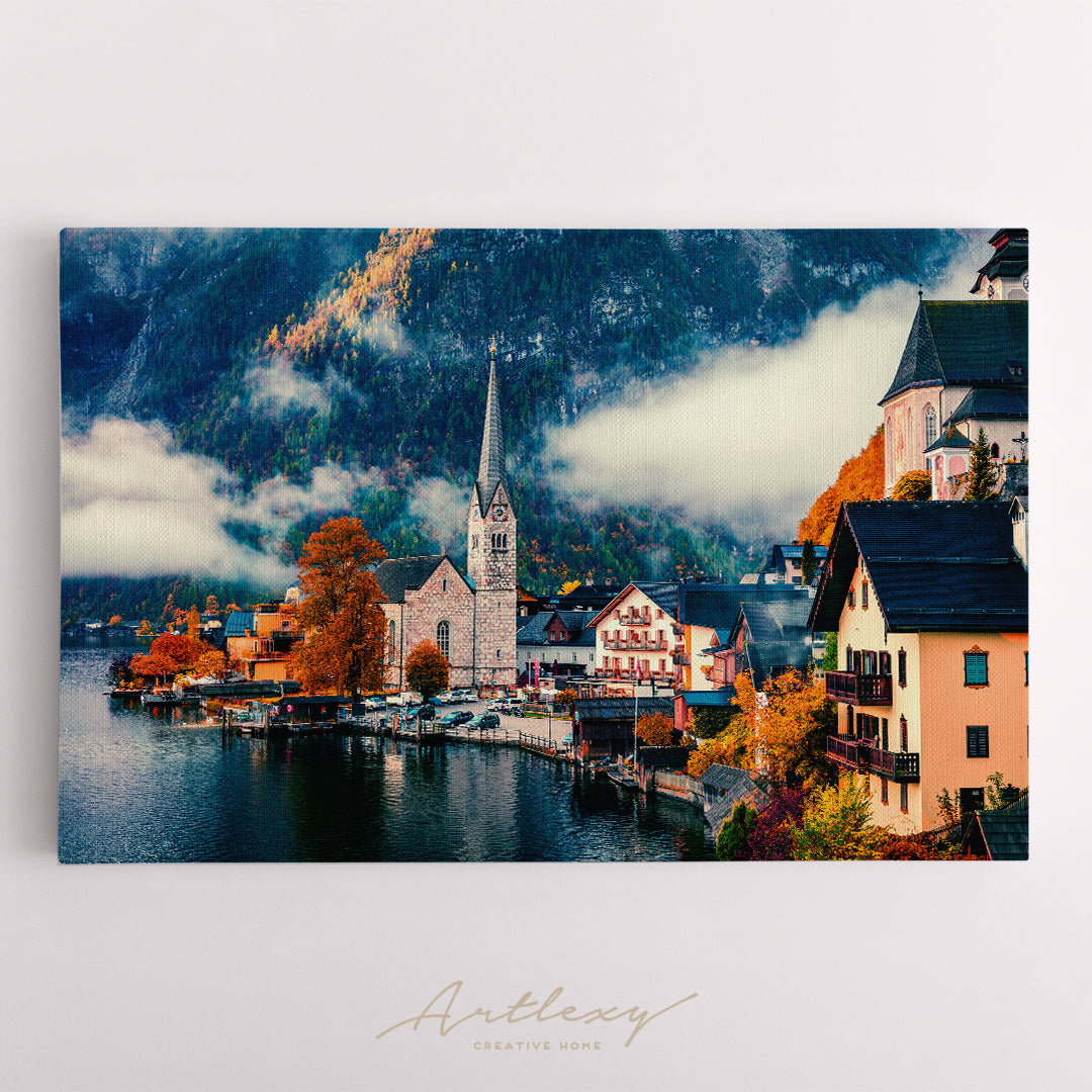 Hallstatt Lake Austria Canvas Print ArtLexy   