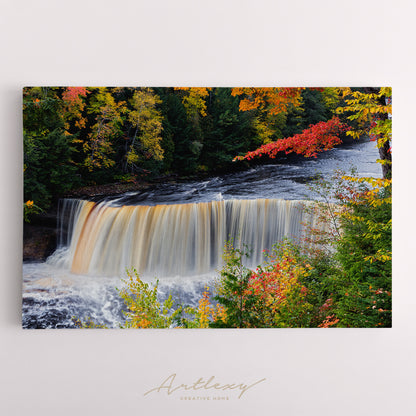 Tahquamenon Falls in Autumn Canvas Print ArtLexy   