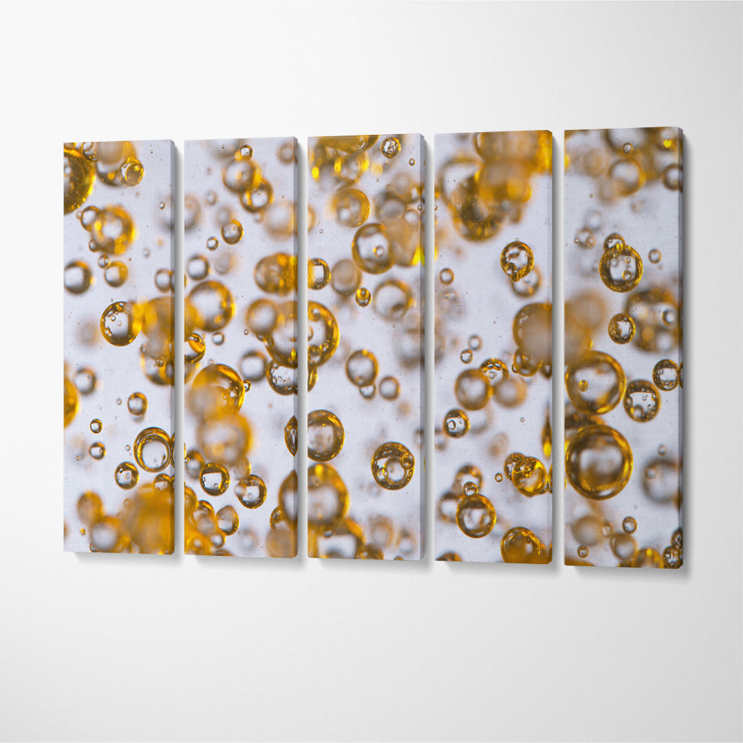 Oil Bubbles Canvas Print ArtLexy 5 Panels 36"x24" inches 