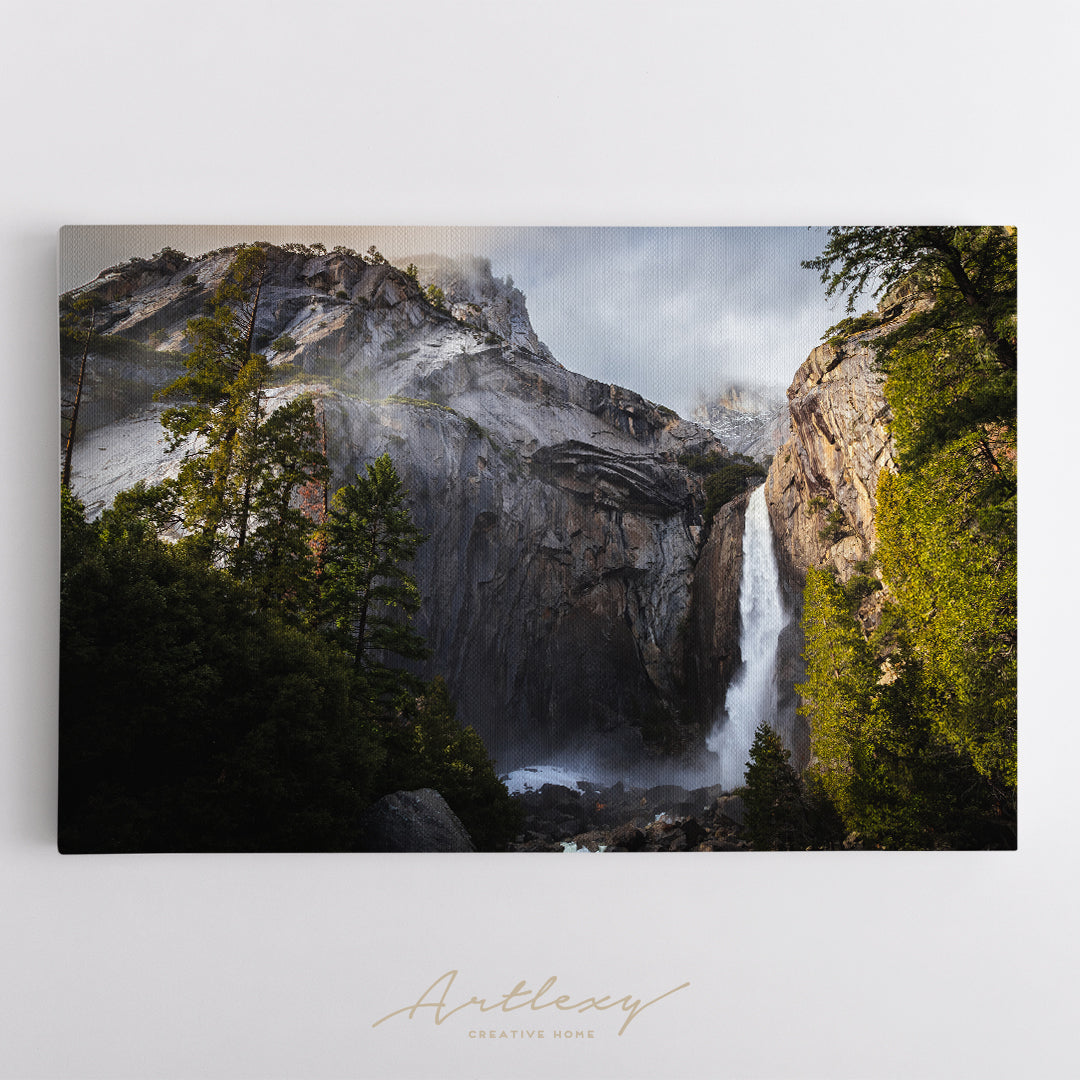 Yosemite Falls in Yosemite National Park California Canvas Print ArtLexy   