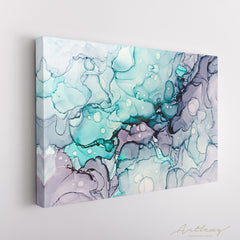 Trendy Mixed Turquoise and Purple Abstract Pattern Canvas Print ArtLexy   
