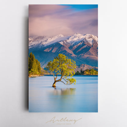 Wanaka Tree in Summer New Zealand Canvas Print ArtLexy   
