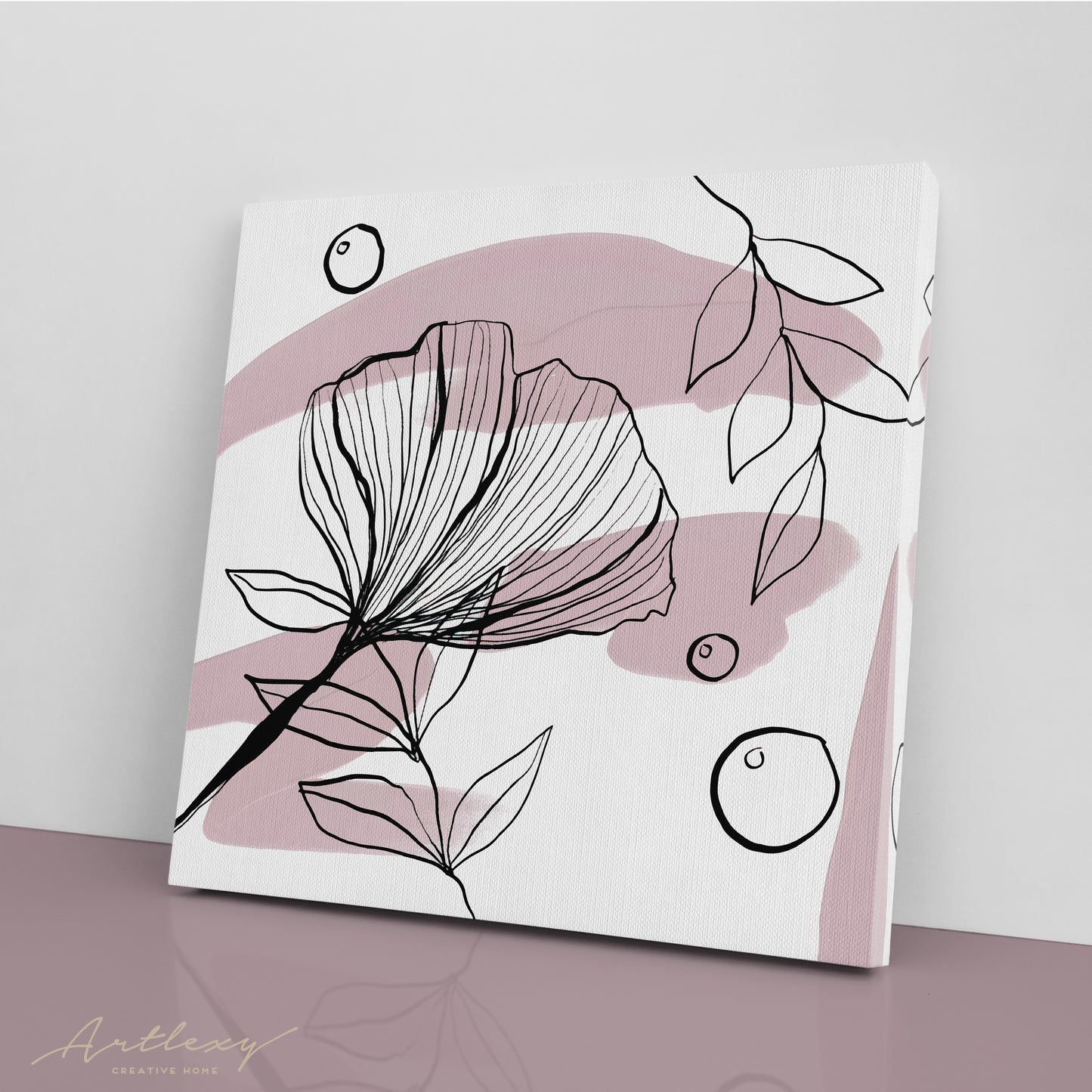 Creative Contemporary Leaves Pattern Canvas Print ArtLexy   