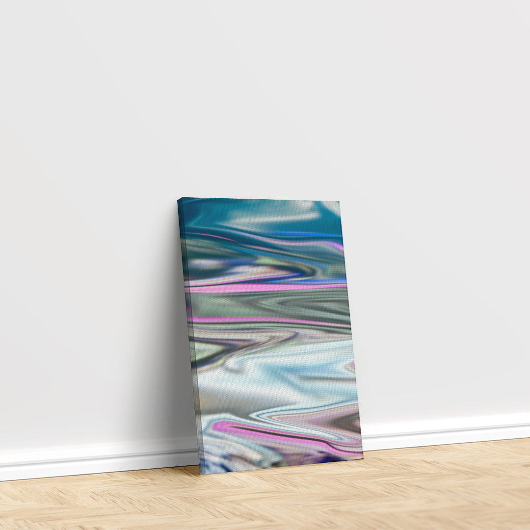 Abstract Holographic Liquid Metal Canvas Print ArtLexy   