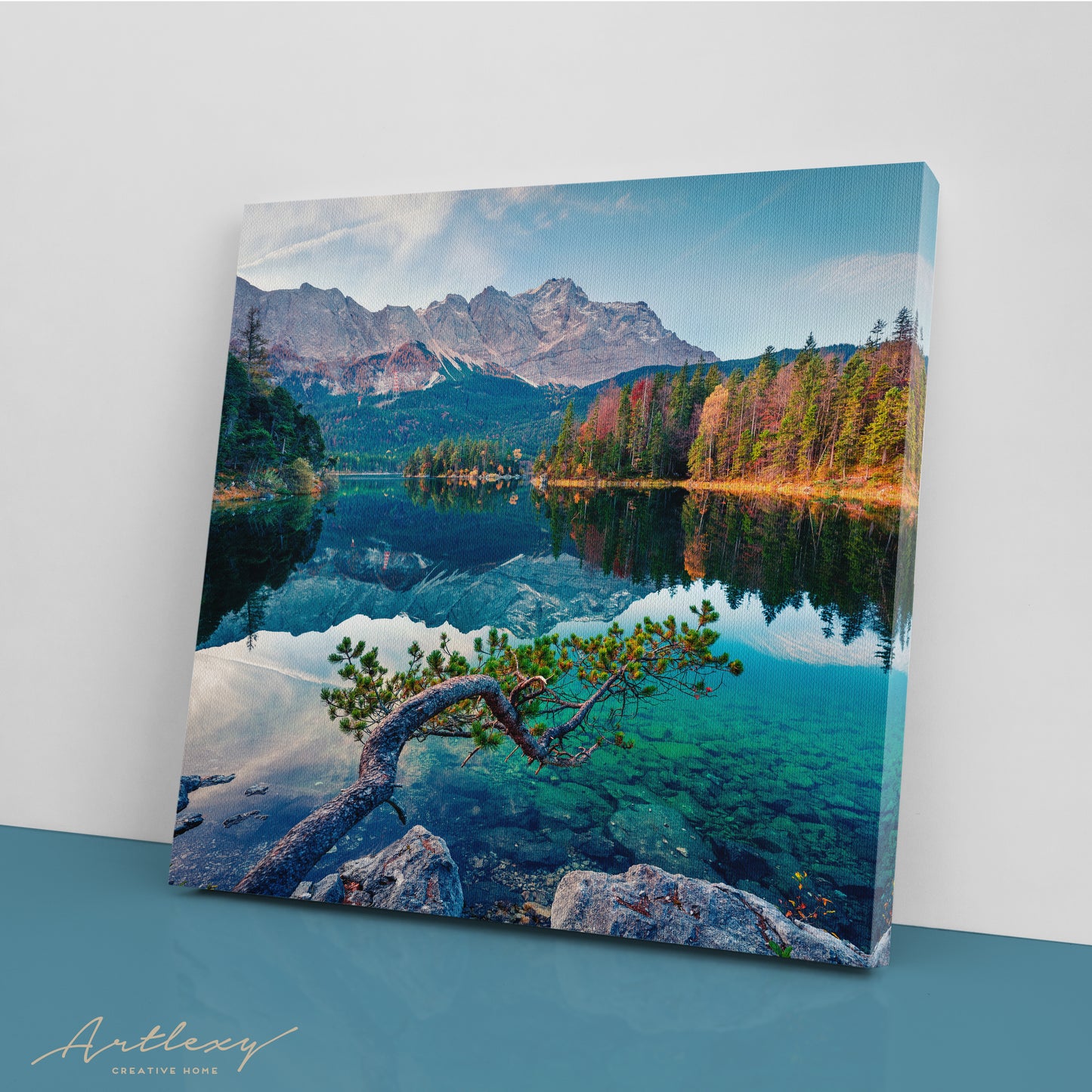 Eibsee Lake Bavarian Alps Germany Canvas Print ArtLexy   