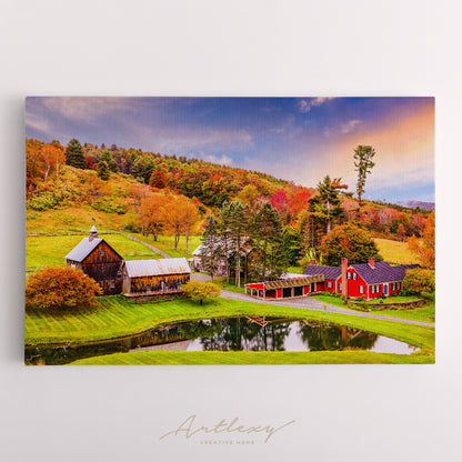 Vermont Autumn Landscape USA Canvas Print ArtLexy   