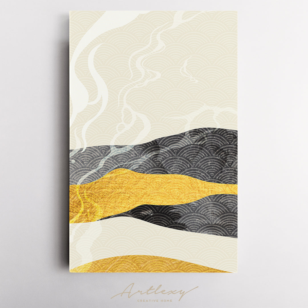 Set of 3 Abstract Mountain Landscape Canvas Print ArtLexy   
