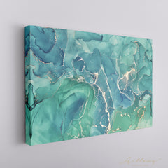 Abstract Green Marble Composition Canvas Print ArtLexy   