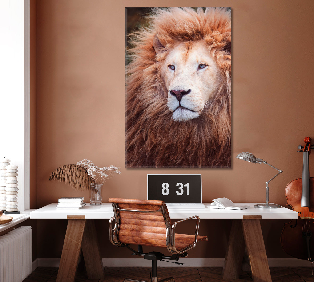 Awesome Portrait of South African Lion Canvas Print ArtLexy   