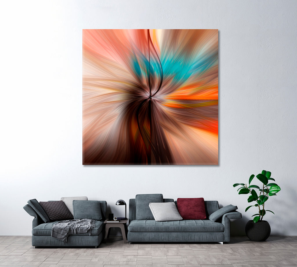Abstract Colorful Twisted Light Fibers Canvas Print ArtLexy   