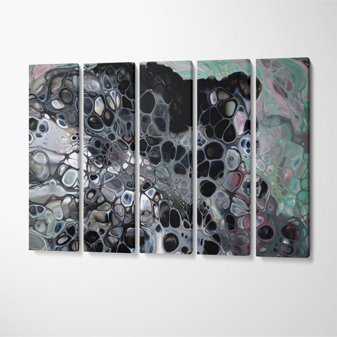Creative Abstract Mixed Pattern Canvas Print ArtLexy 5 Panels 36"x24" inches 