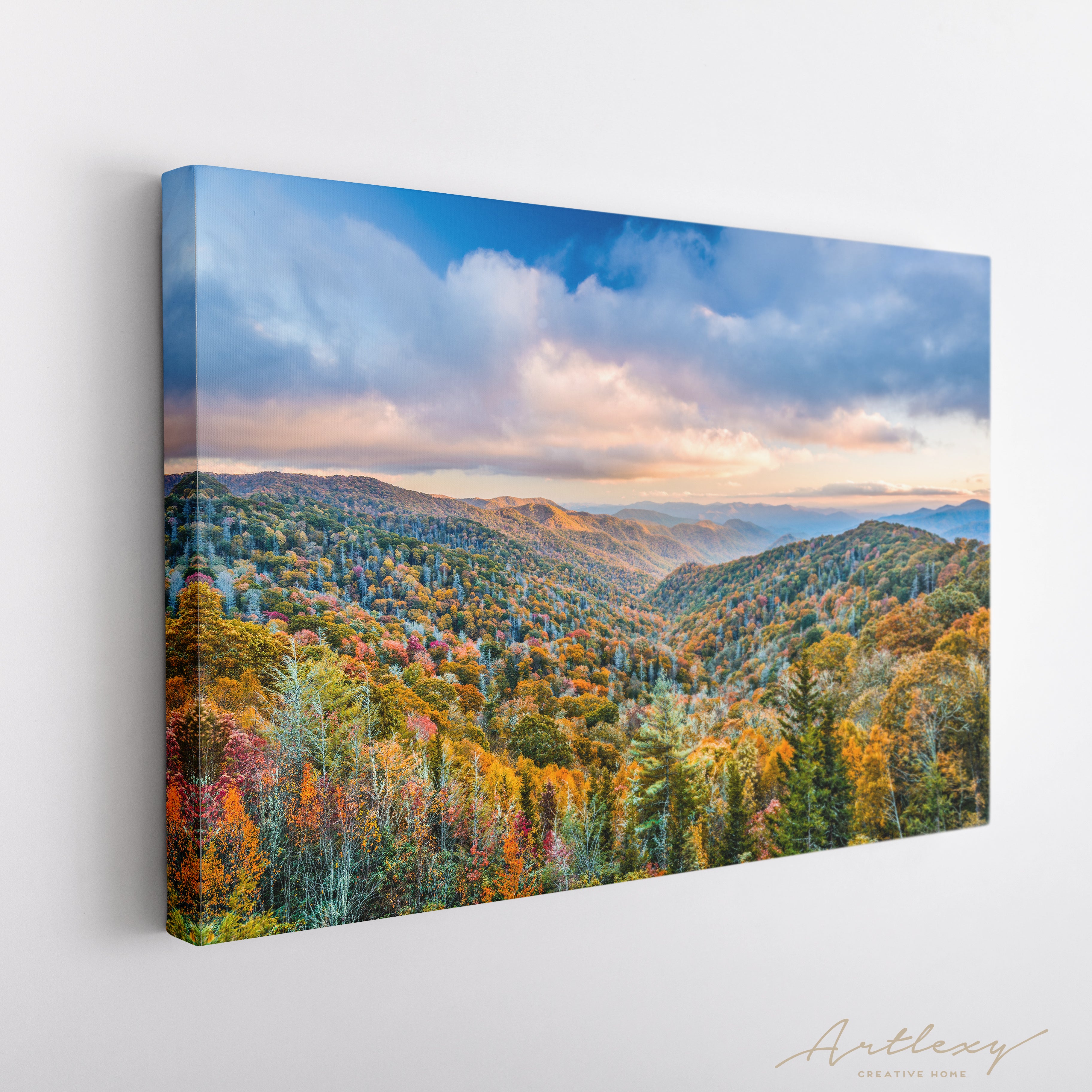 Autumn Landscape of Great Smoky Mountains Tennessee Canvas Print ArtLexy   
