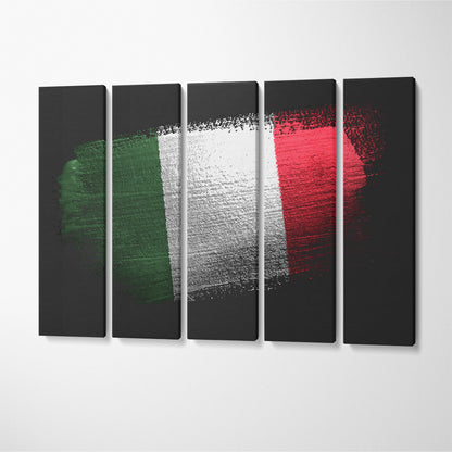 Italy Flag Canvas Print ArtLexy 5 Panels 36"x24" inches 