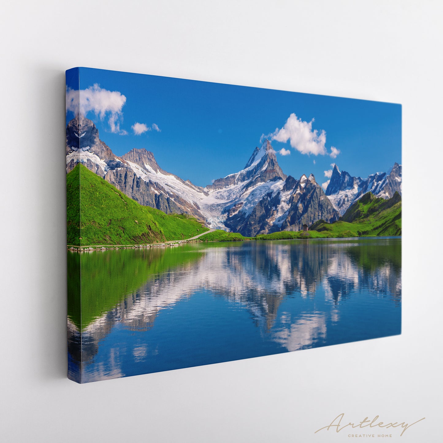 Bernese Range above Bachalpsee Lake Swiss Alps Canvas Print ArtLexy   