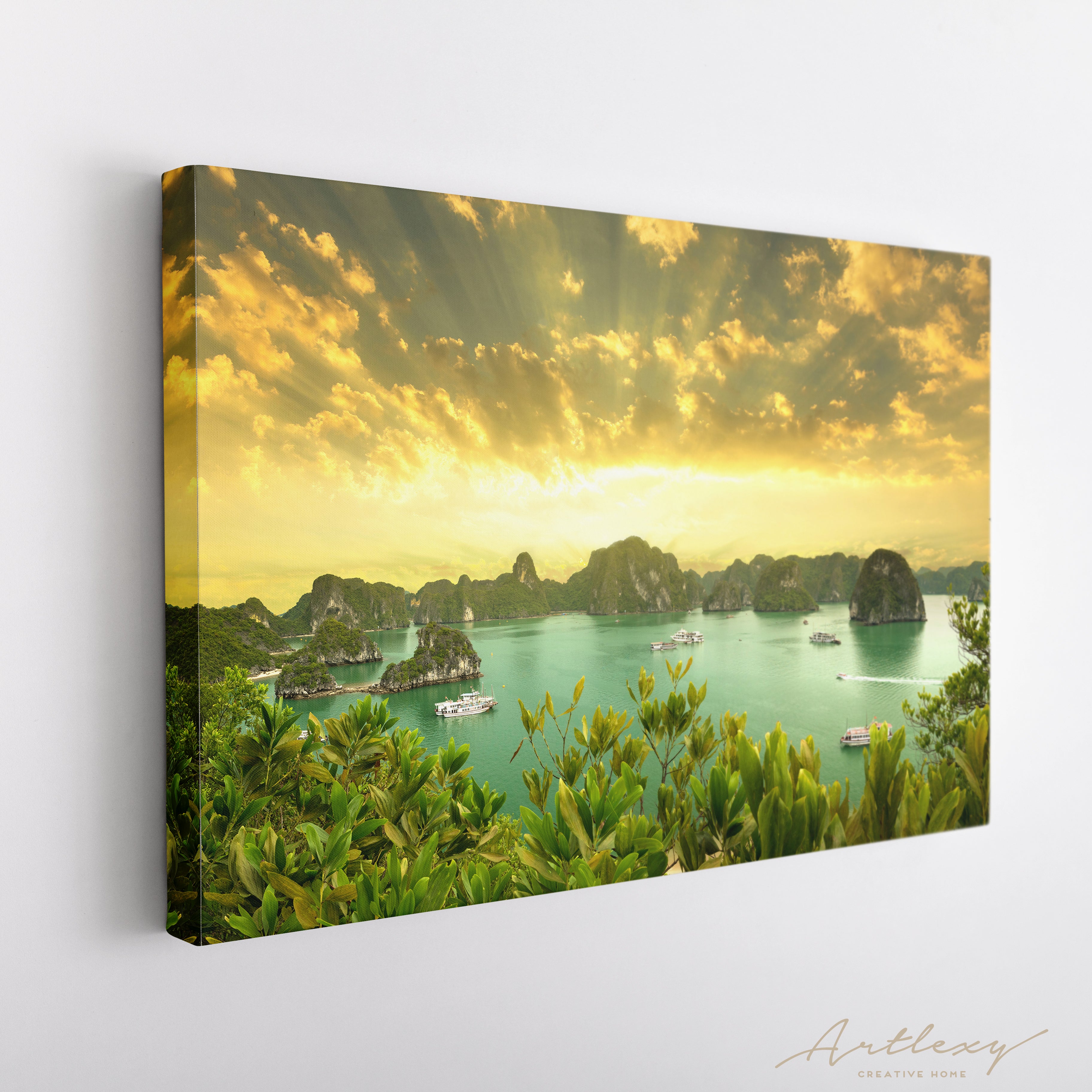 Exotic Landscape Halong Bay Vietnam Canvas Print ArtLexy   
