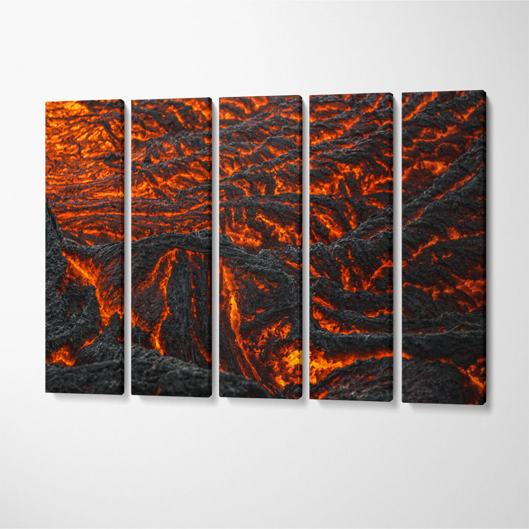 Lava Canvas Print ArtLexy 5 Panels 36"x24" inches 