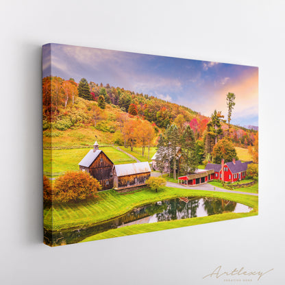 Vermont Autumn Landscape USA Canvas Print ArtLexy   