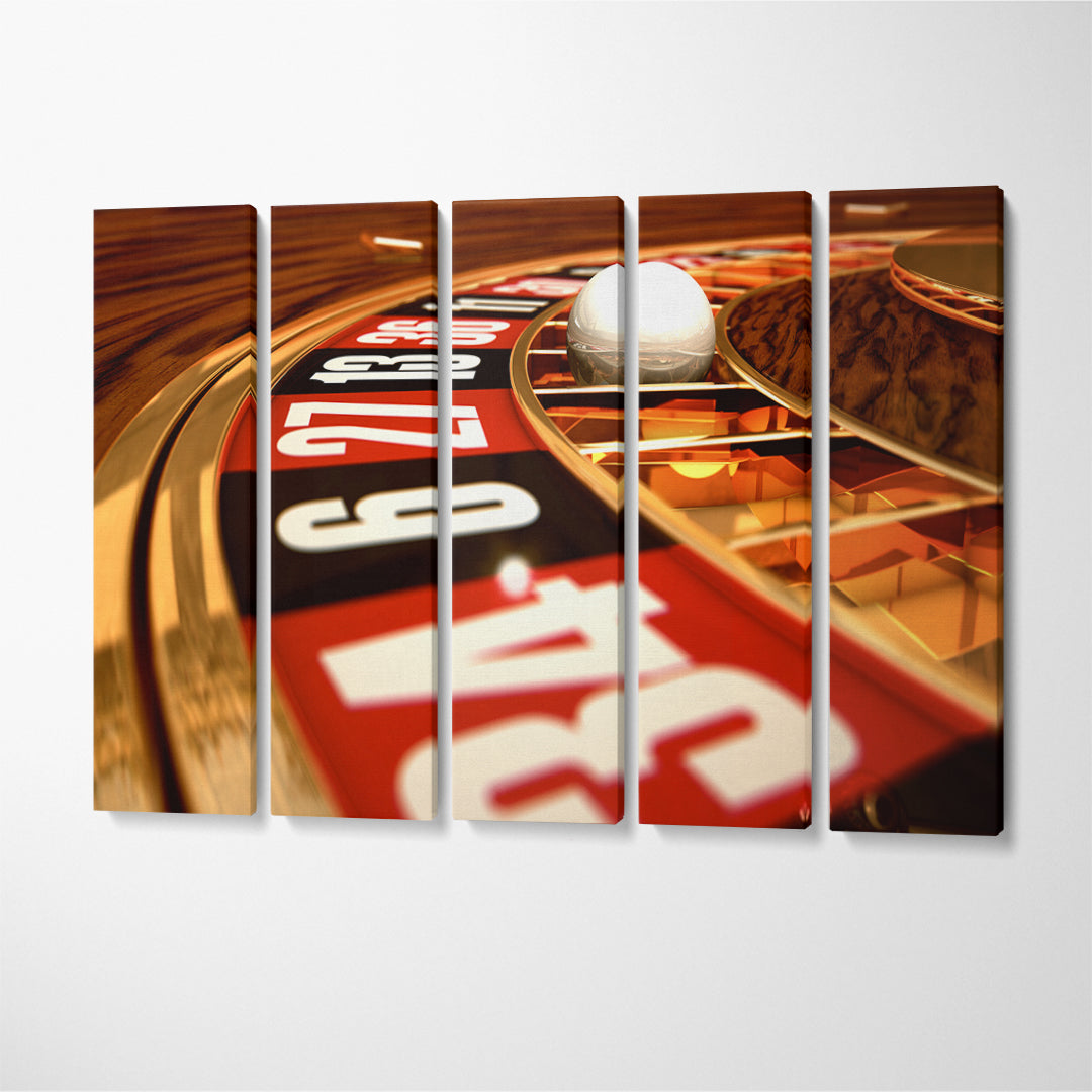 Roulette Canvas Print ArtLexy 5 Panels 36"x24" inches 