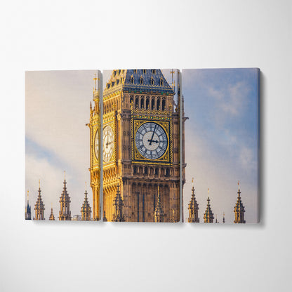 Big Ben Canvas Print ArtLexy 3 Panels 36"x24" inches 