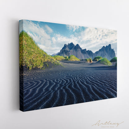 Vestrahorn and Black Sand Dunes Iceland Canvas Print ArtLexy   