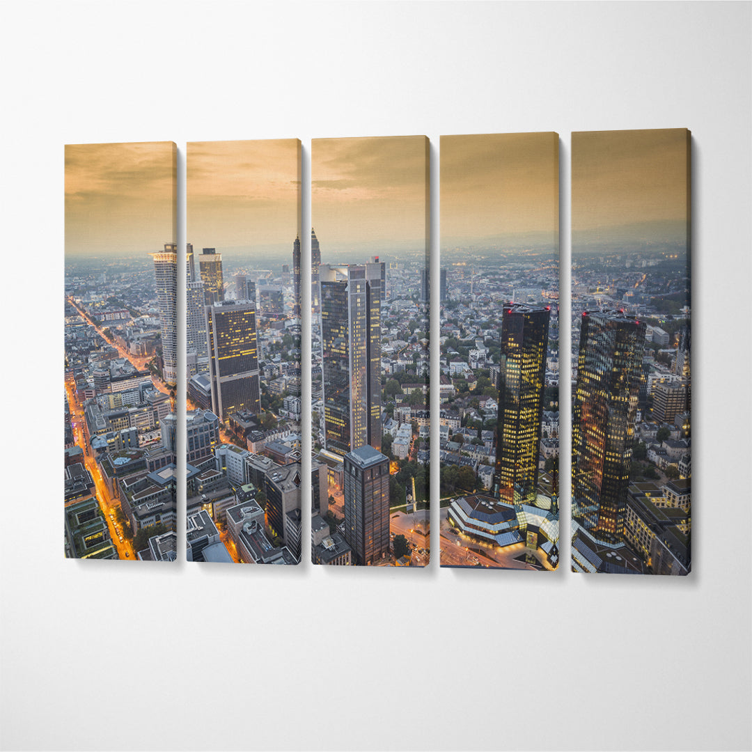 Cityscape of Frankfurt Germany Canvas Print ArtLexy   
