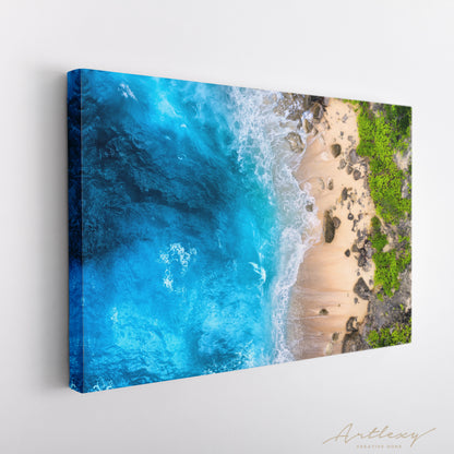 Turquoise Ocean Waves Bali Island Canvas Print ArtLexy   