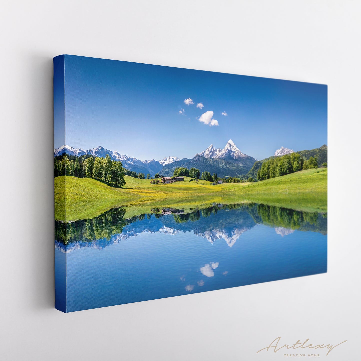 Summer Landscape of Alps Canvas Print ArtLexy   
