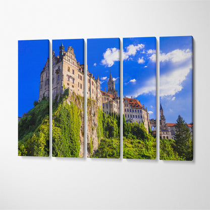 Sigmaringen Castle Germany Canvas Print ArtLexy 5 Panels 36"x24" inches 