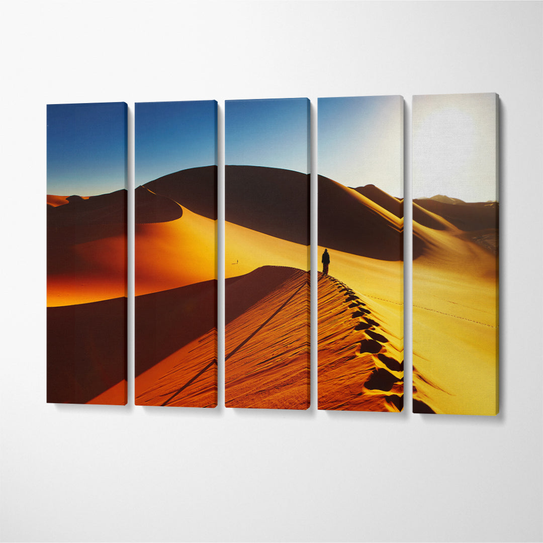 Sahara Desert Sand Dune Algeria Canvas Print ArtLexy 5 Panels 36"x24" inches 