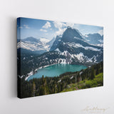 Grinnell Lake in Glacier National Park Montana Canvas Print ArtLexy   