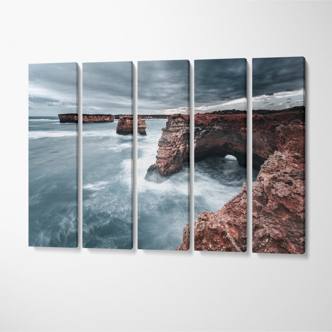 Coastline Great Ocean Road Victoria Australia Canvas Print ArtLexy 5 Panels 36"x24" inches 