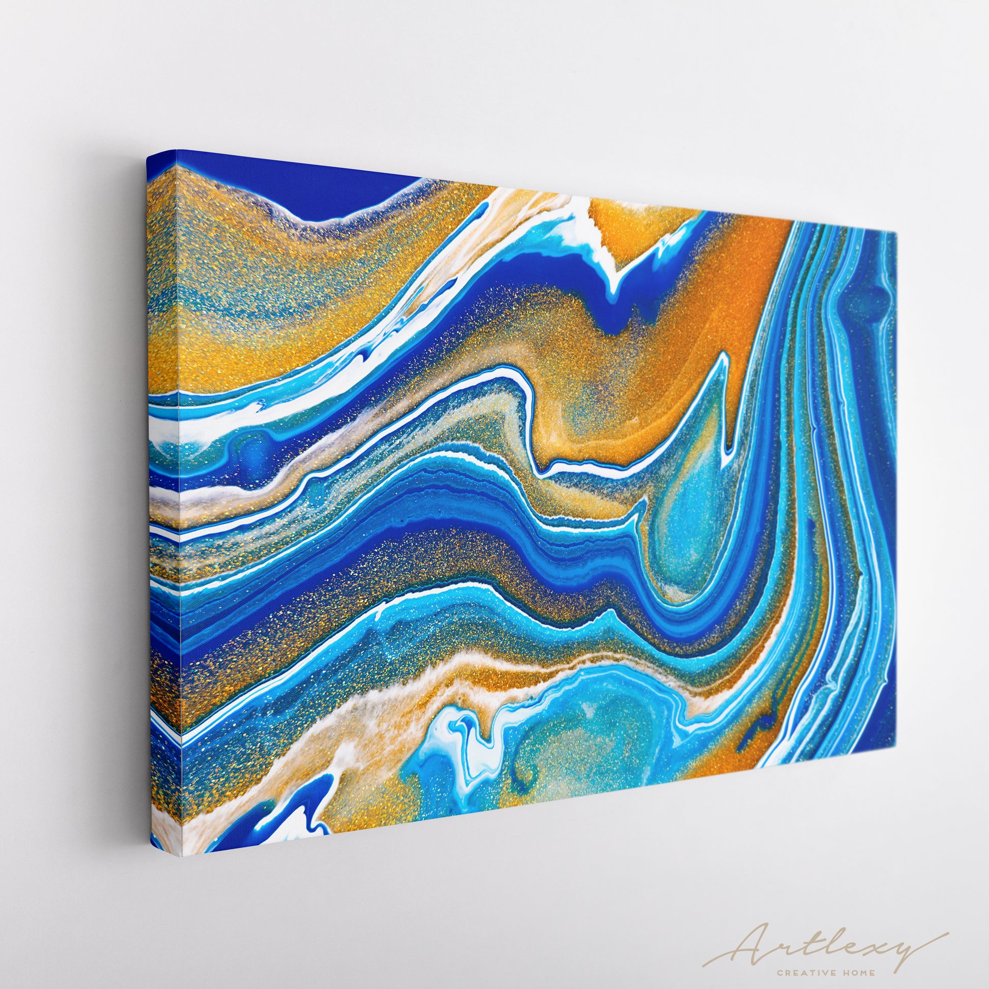 Abstract Liquid Ripples of Agate Canvas Print ArtLexy   