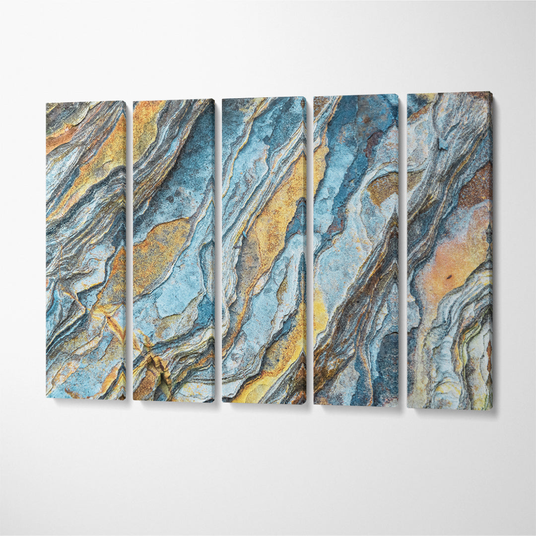 Rocks Layers Canvas Print ArtLexy 5 Panels 36"x24" inches 