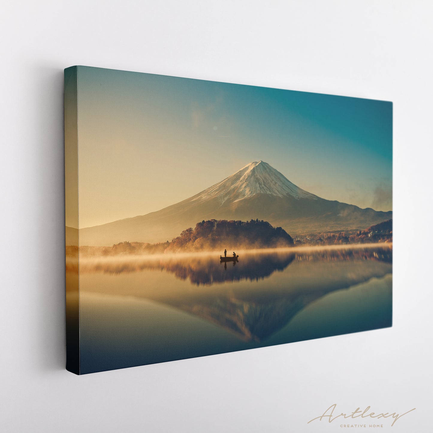 Mount Fuji and Lake Kawaguchiko at Sunrise Canvas Print ArtLexy   