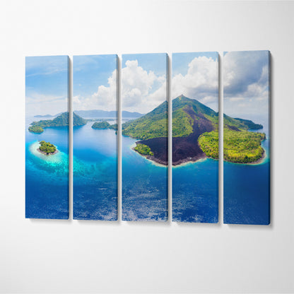 Banda Islands Indonesia Canvas Print ArtLexy 5 Panels 36"x24" inches 