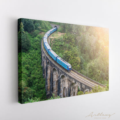 Train in Jungle of Sri Lanka Canvas Print ArtLexy   