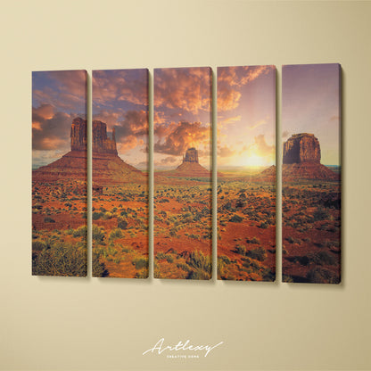 Monument Valley at Sunset Canvas Print ArtLexy   