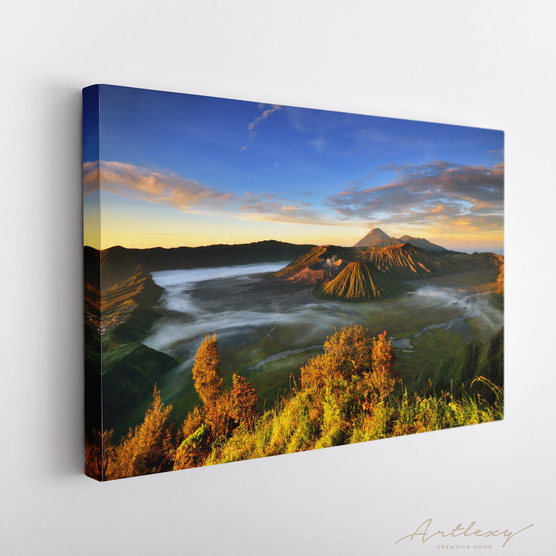 Sunrise on Mount Bromo in East Java Indonesia Canvas Print ArtLexy   
