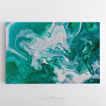 Abstract Turquoise Marble Pattern Canvas Print ArtLexy   
