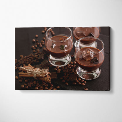 Coffee with Ice Canvas Print ArtLexy 1 Panel 24"x16" inches 