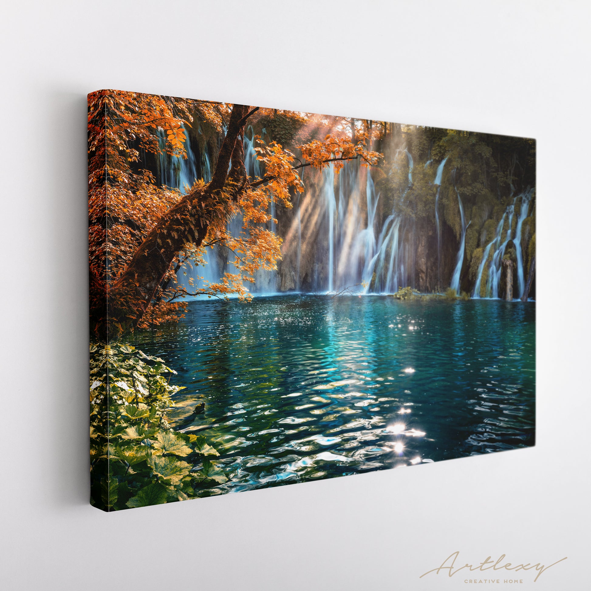 Waterfall in Plitvice National Park Canvas Print ArtLexy   