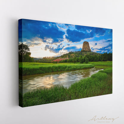 Devils Tower National Monument Wyoming Canvas Print ArtLexy   
