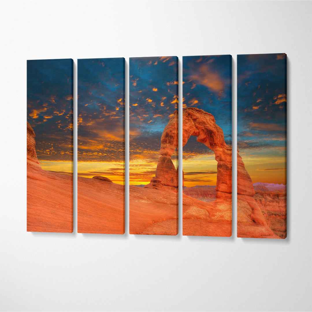 Delicate Arch Moab Utah USA Canvas Print ArtLexy 5 Panels 36"x24" inches 