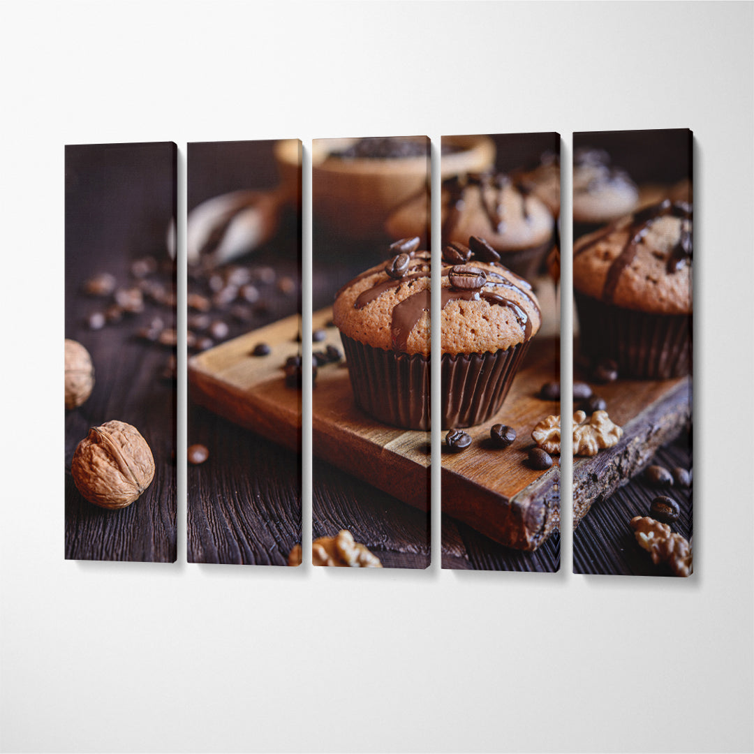 Chocolate Muffins Canvas Print ArtLexy 5 Panels 36"x24" inches 