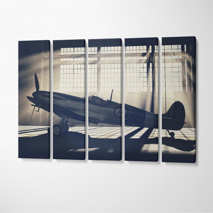 Supermarine Spitfire Canvas Print ArtLexy 5 Panels 36"x24" inches 