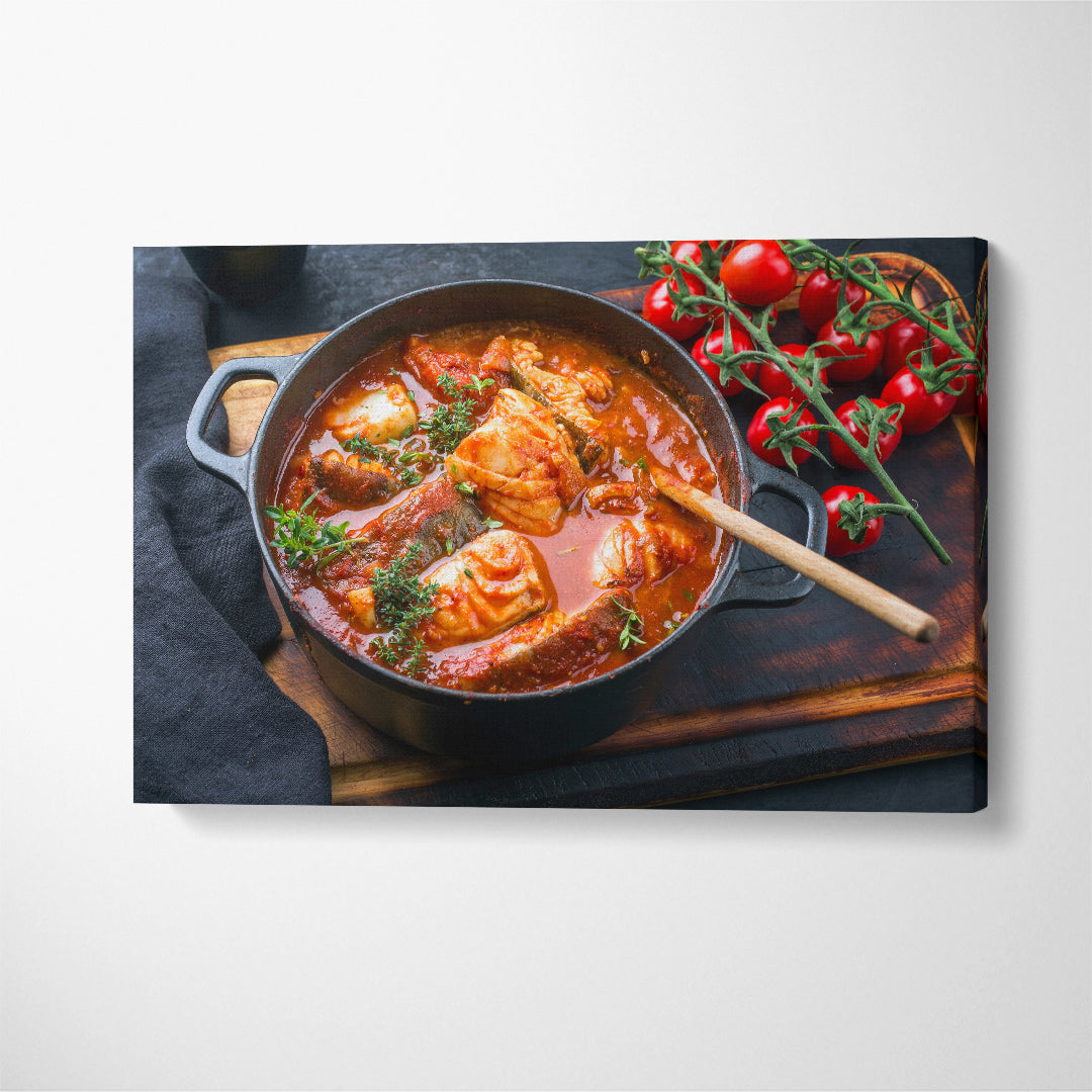 Traditional Brazilian Fish in Tomato Sauce Canvas Print ArtLexy   