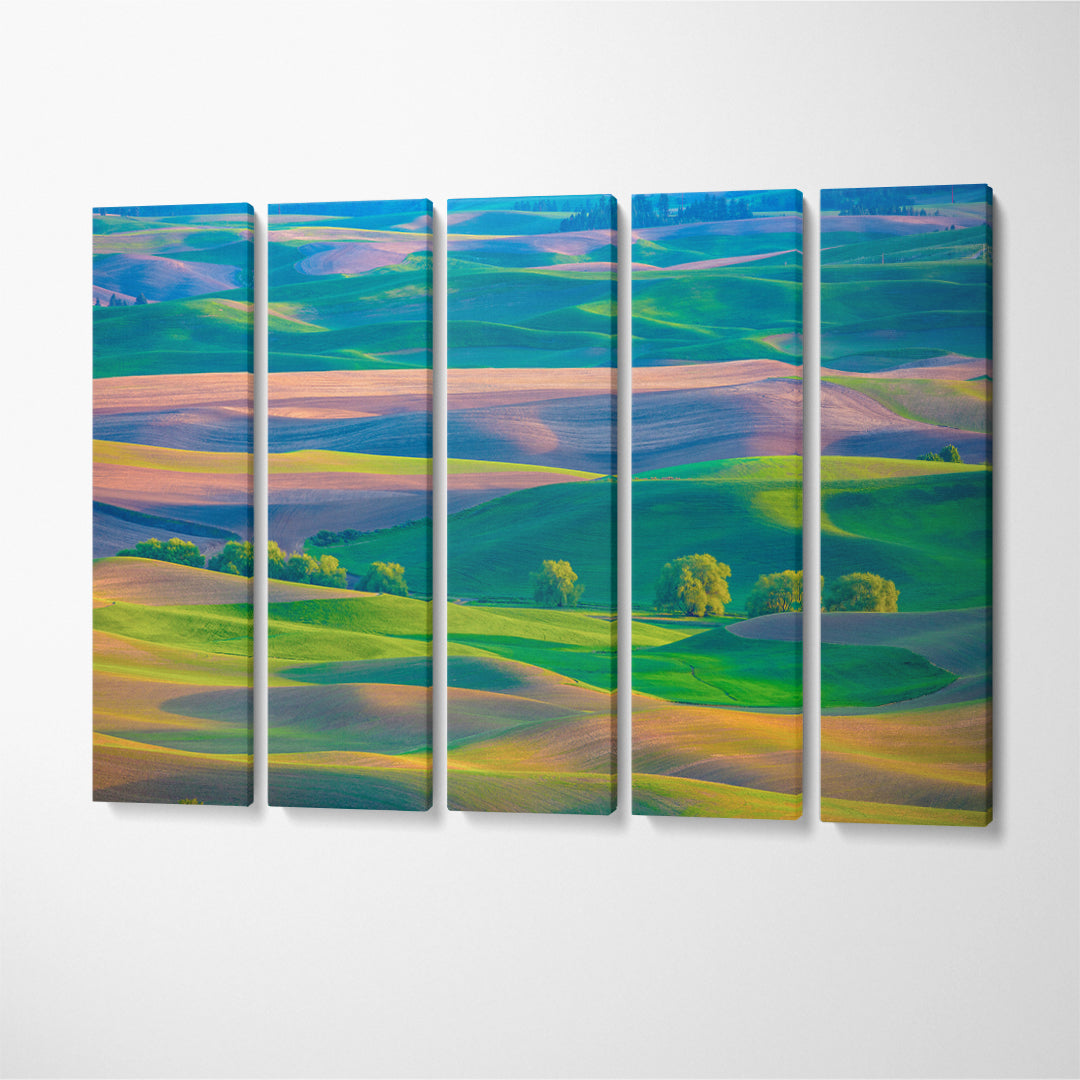 Palouse Hills Washington Canvas Print ArtLexy 5 Panels 36"x24" inches 