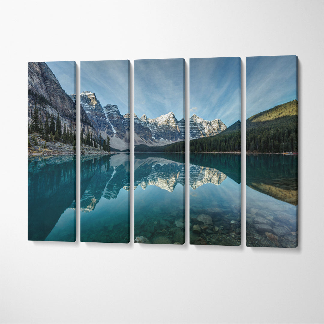 Moraine Lake Banff NP Alberta Canvas Print ArtLexy 5 Panels 36"x24" inches 