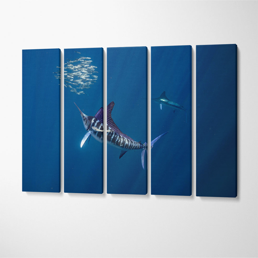 Striped-Marlin Mexico Canvas Print ArtLexy 5 Panels 36"x24" inches 